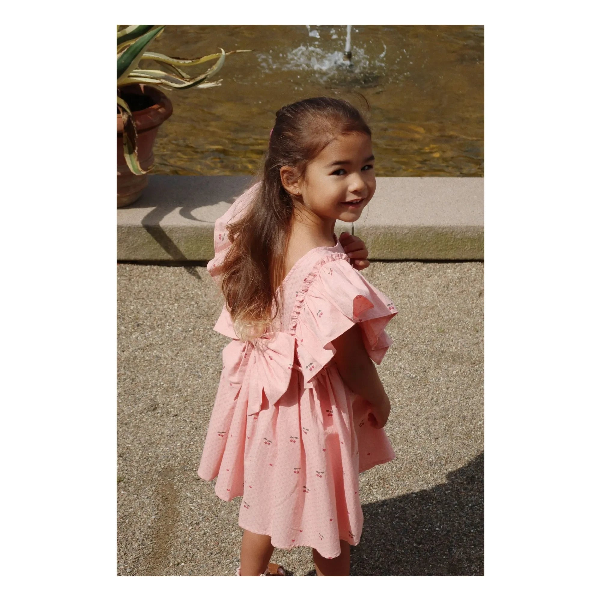 Konges Sløjd - Evia Cerises bow dress | Pink