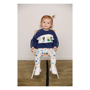 Mini Rodini - Bio-Baumwoll-Sweatshirt Animals | Dunkelblau