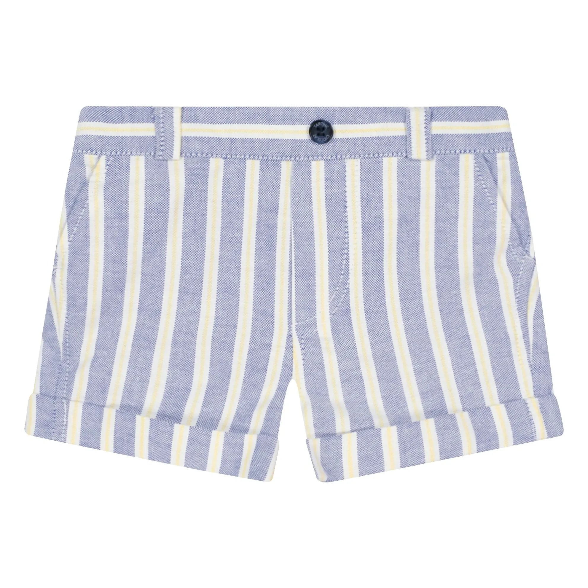 Tartine et Chocolat - Gestreifte Baby-Shorts mit Bündchen | Indigoblau