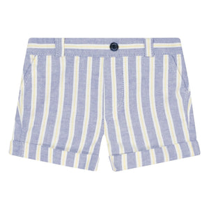 Tartine et Chocolat - Gestreifte Baby-Shorts mit Bündchen | Indigoblau