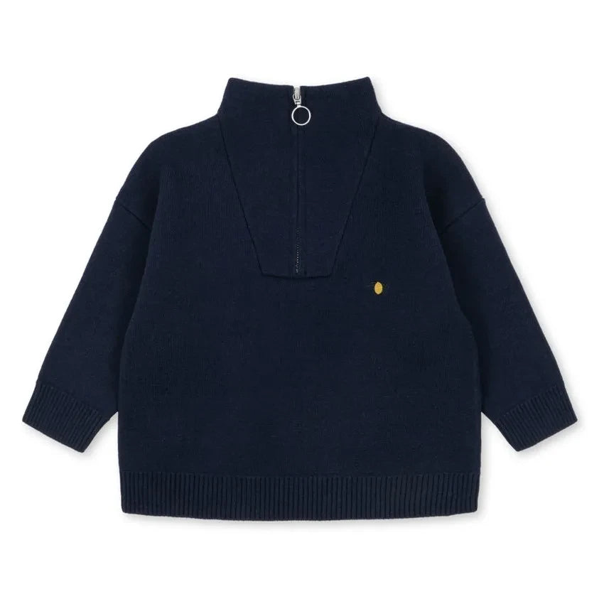 Konges Sløjd - Mano Fermuarlı Sweatshirt | Gece mavisi