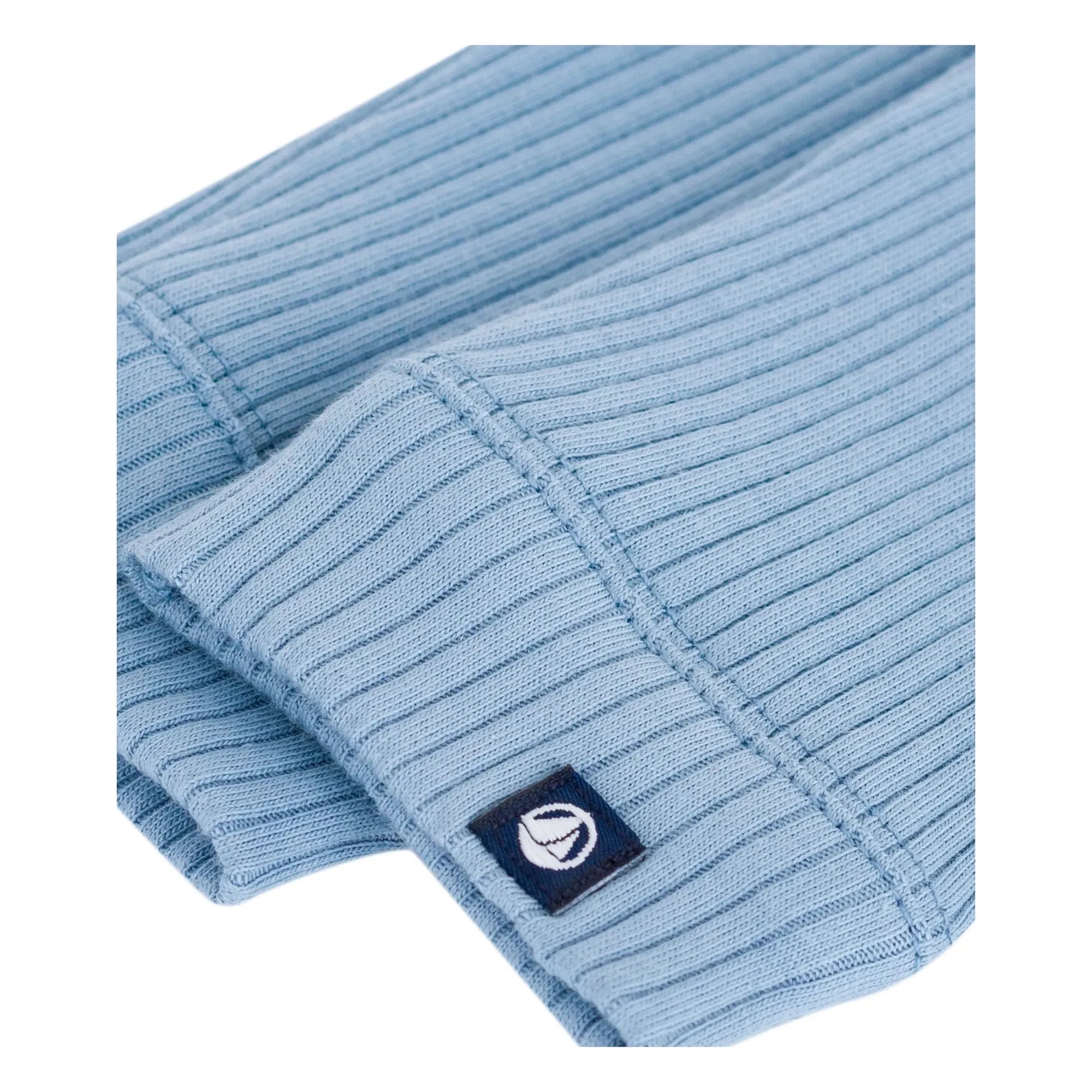 Petit Bateau - Organik Pamuk Logo Fitilli Tayt | Açık mavi