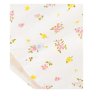 Petit Bateau - Sleeveless Floral Organic Cotton Dress | White