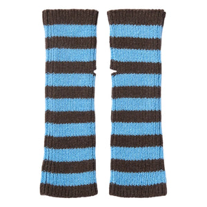 Mapoésie - Oda Wool Gestreifte Handschuhe | Mavi