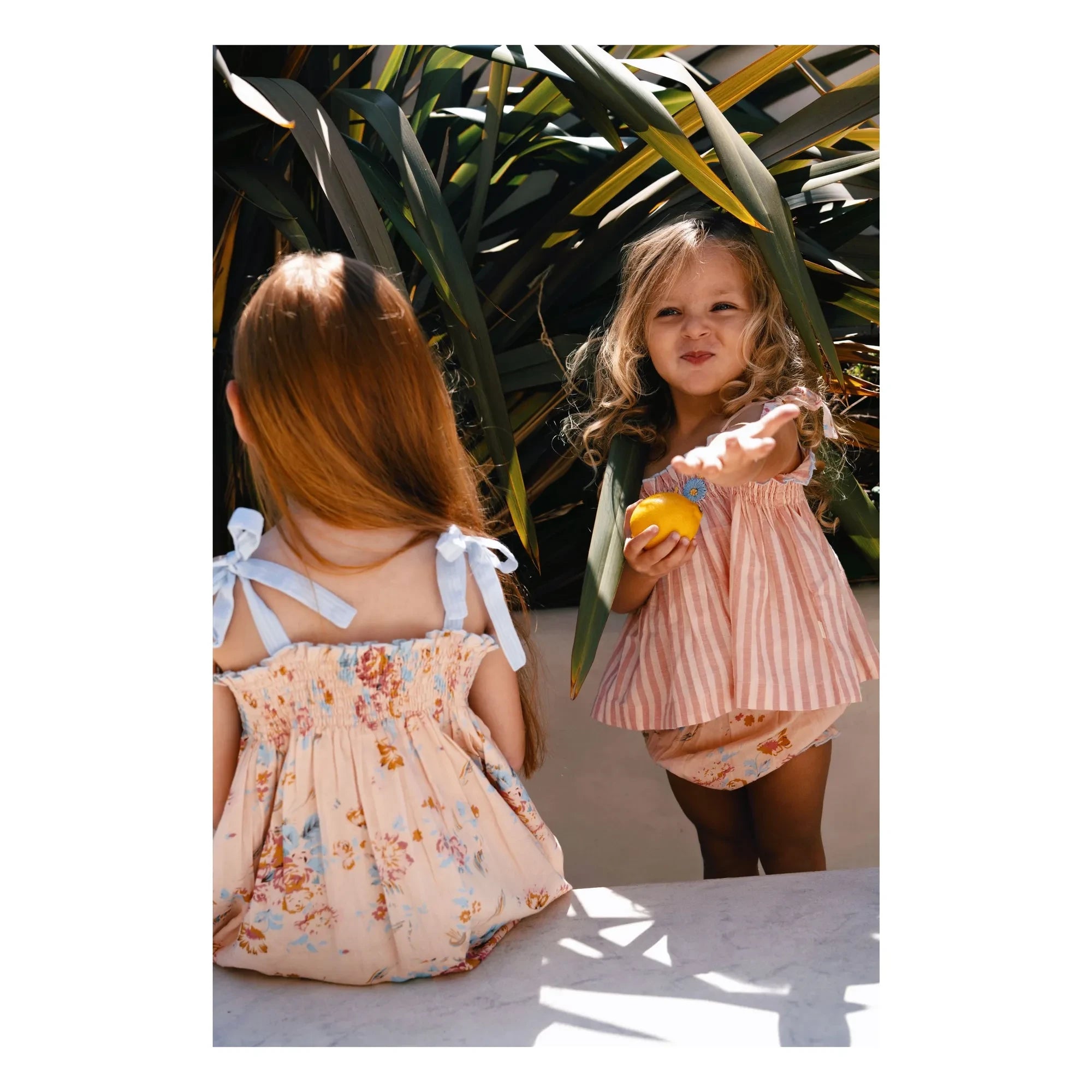 Lilinoa - Babette Fleurie Gathered Dress | Peach