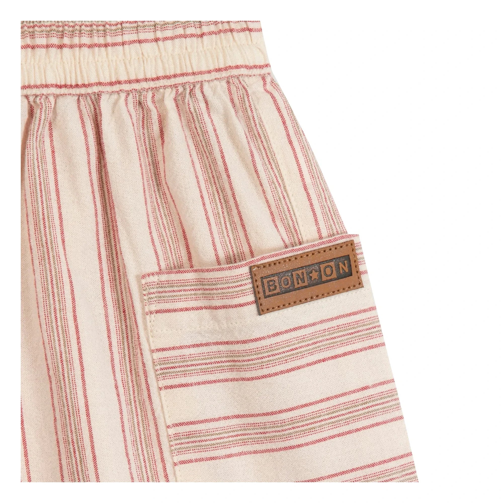 Bonton - Çizgili Lois Şort | Krem