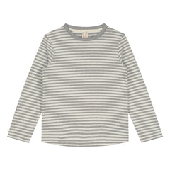 Gray Label - Çizgili Organik Pamuk Tişört | Gri
