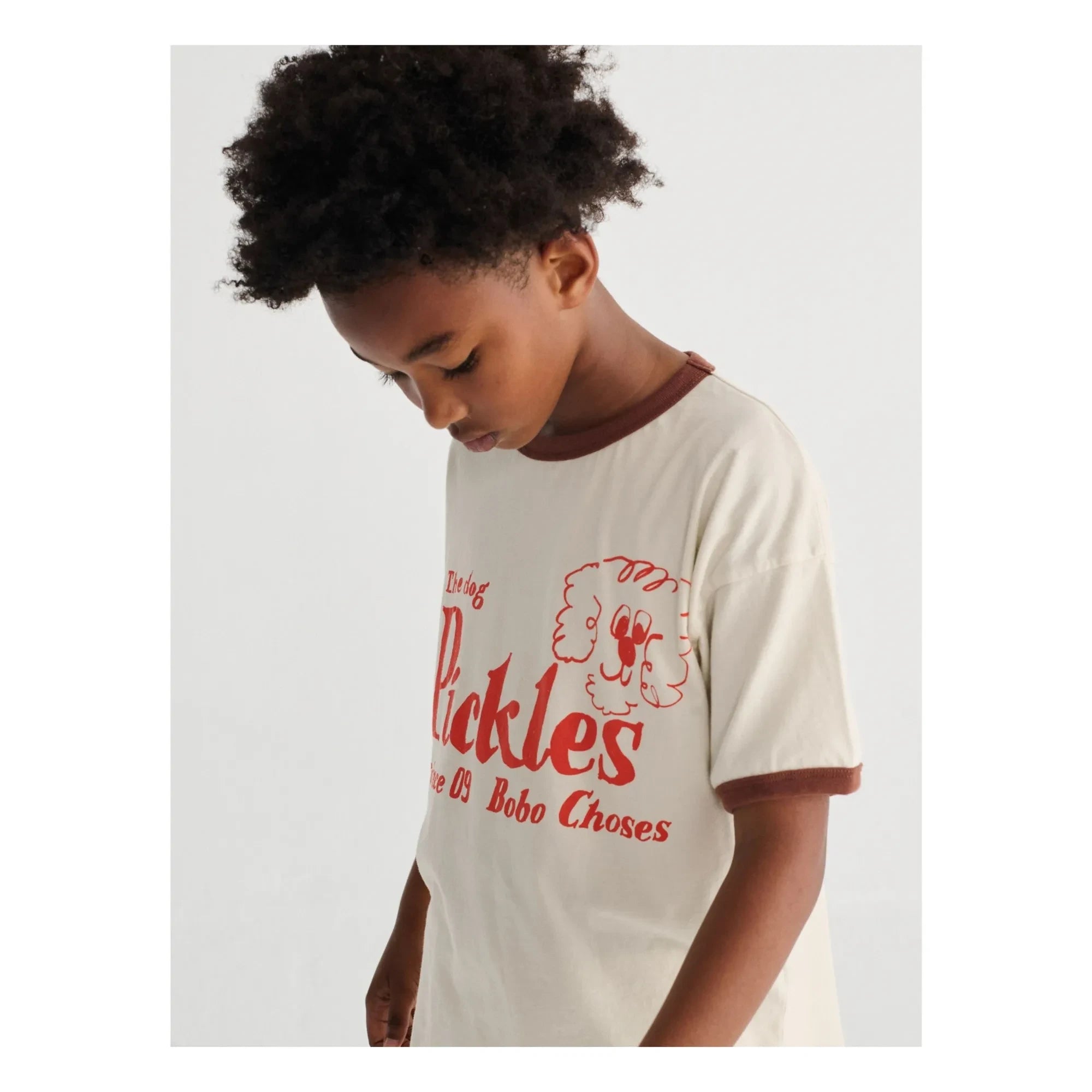 Bobo Choses - The Dog Pickles Organic Cotton T-Shirt | White