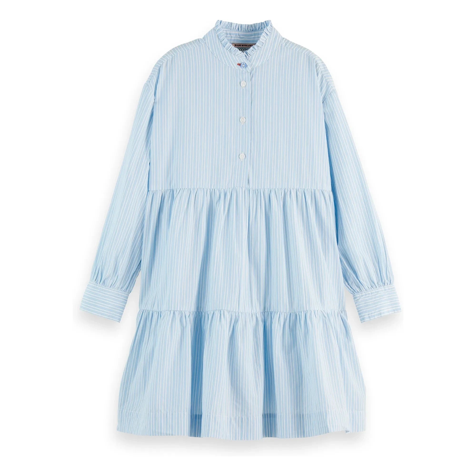 Scotch & Soda - Striped Ruffled Dress | Blue