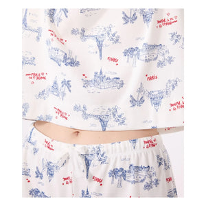Petit Bateau - Broken Organic Cotton Pajama Shorts | Ecru