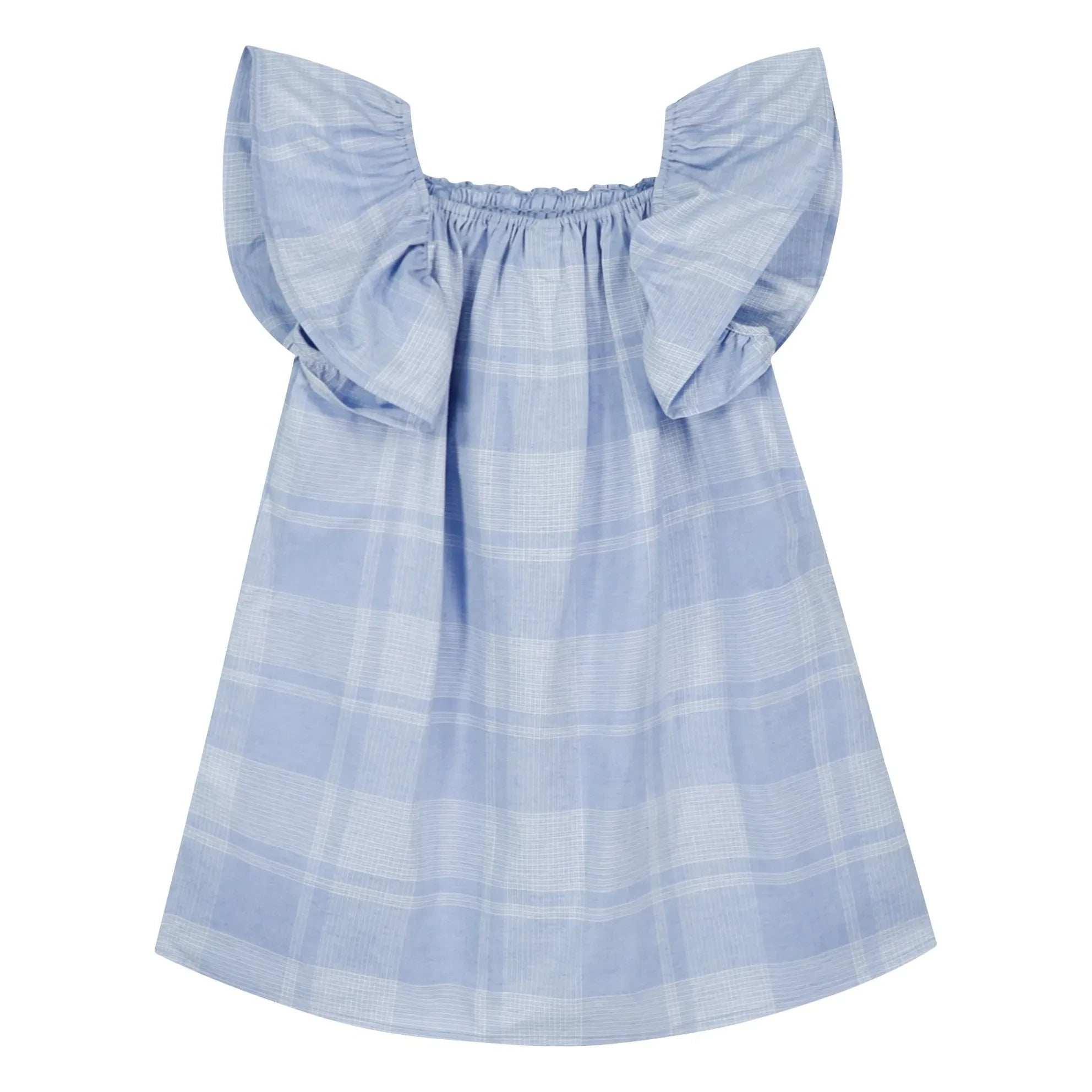 Bonton - Natasha Kareli Büzgülü Elbise | Mavi