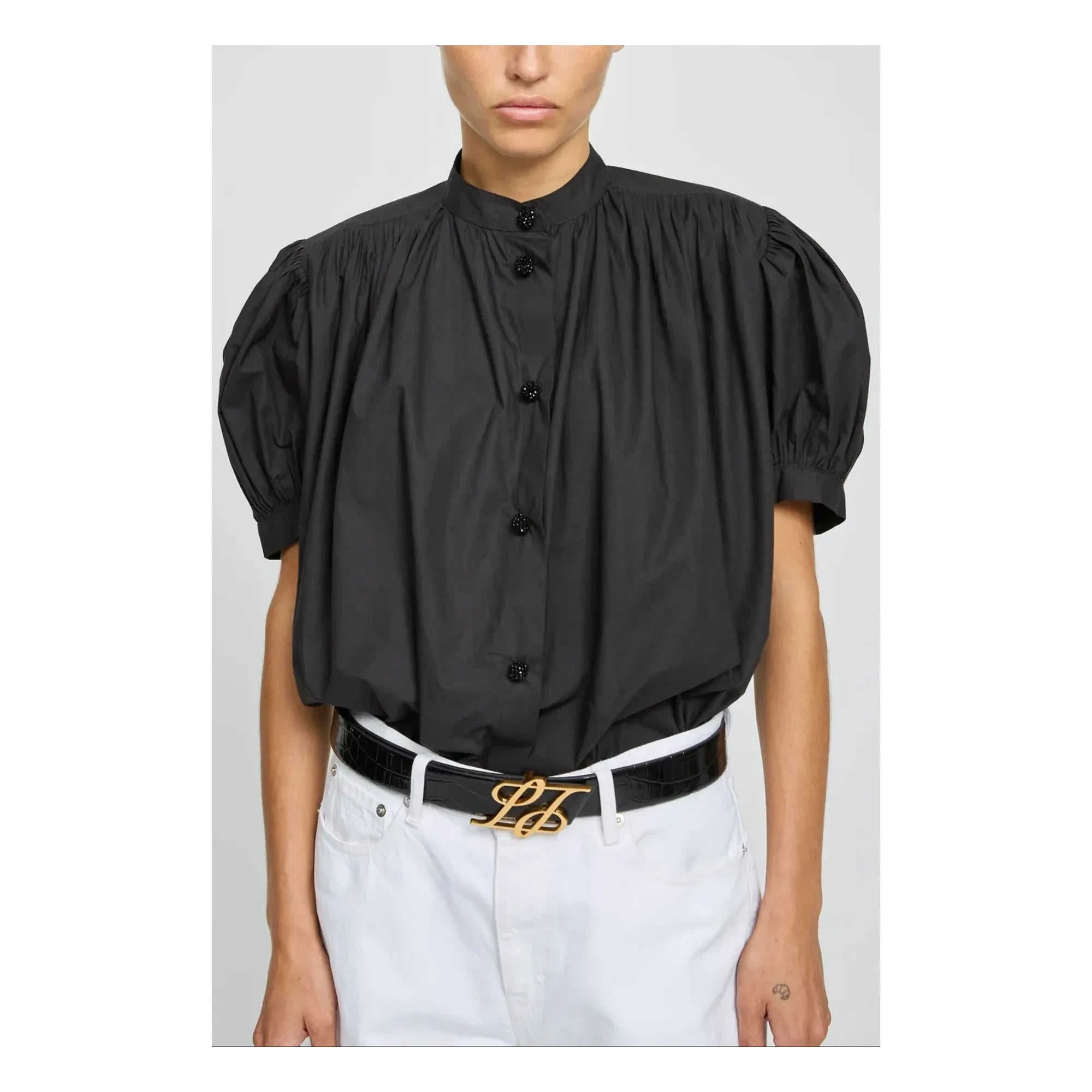 Laurence Bras - Ajmer Baumwollbluse | Schwarz