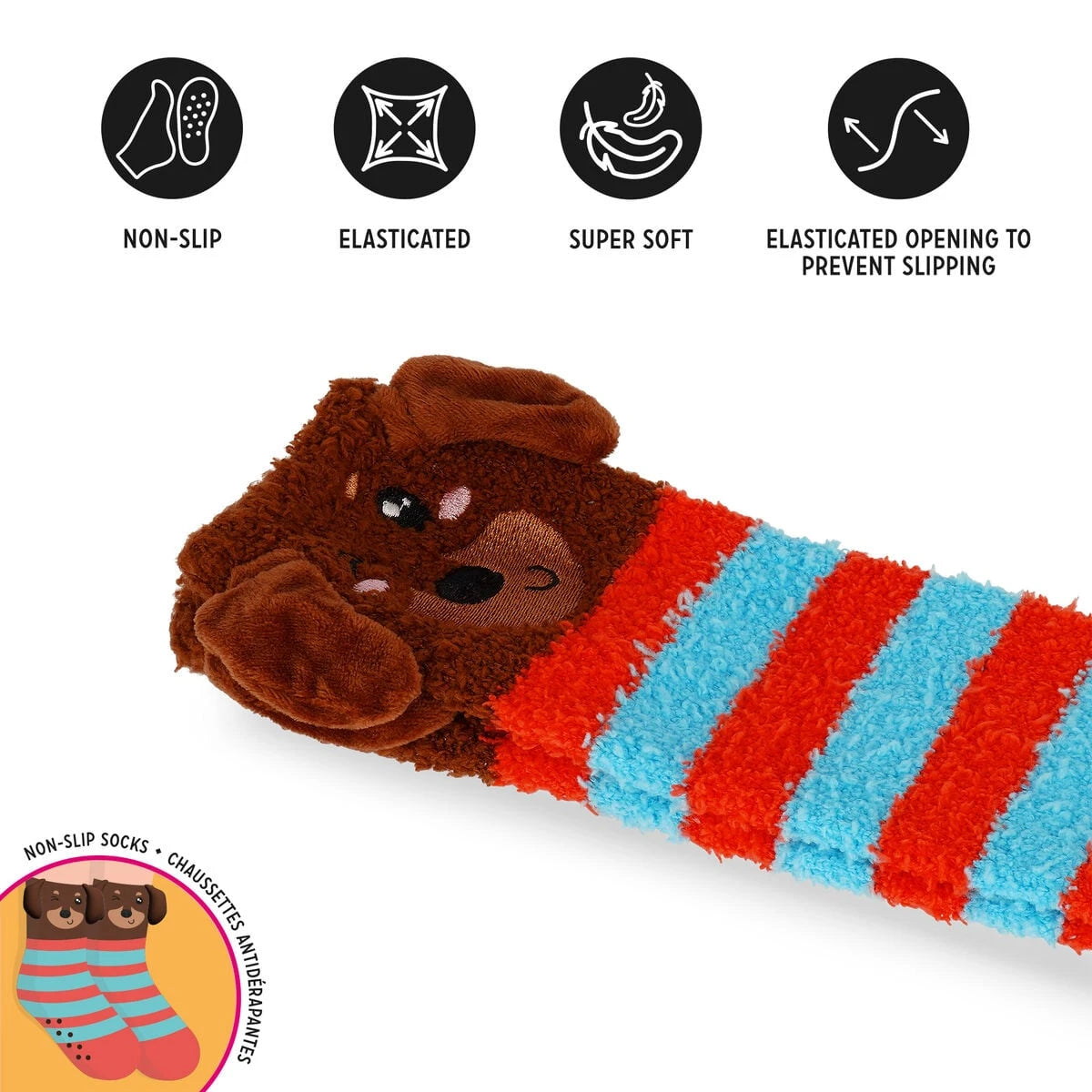 Legami - Rutschfeste Dachshund Socken für Erwachsene - Perfekte Passform!
