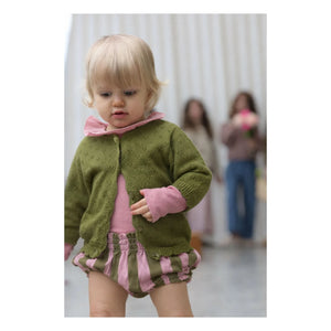 Lililotte - Bloomer César Gestreifte Bio-Baumwoll-Twill | Olive
