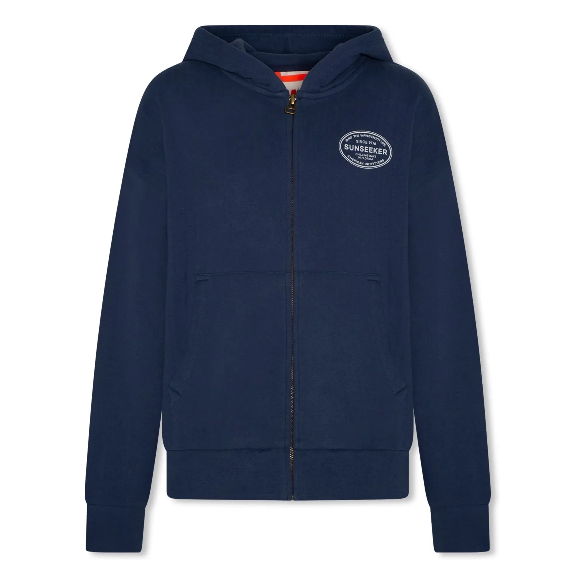 AO76 - Eldo Chill Sweatshirt mit recycelter Baumwolle und Reißverschluss | Marineblau