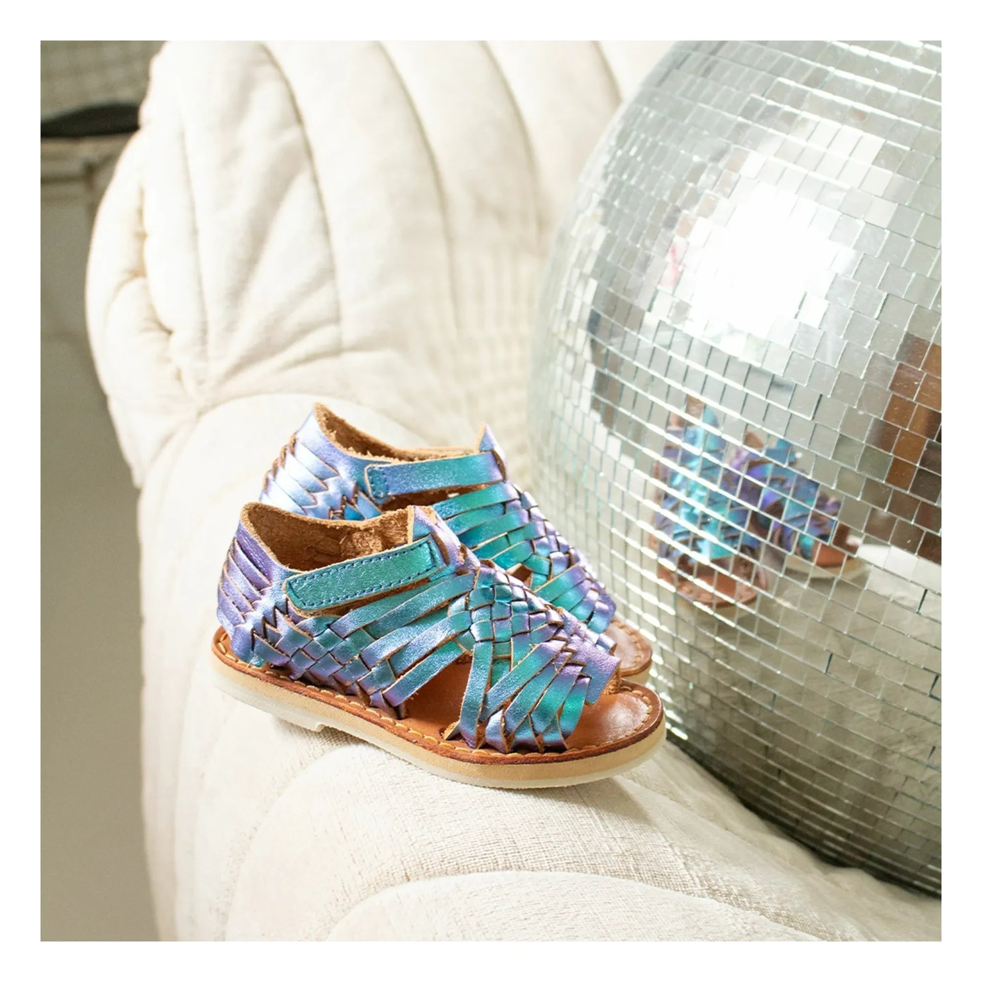 Mapache - Sandalita Mermaid Metallic Sandaletler | Turkuaz