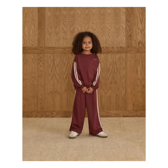 Rylee + Cru - Sweatshirt mit Mini-Paspelierung | Burgund