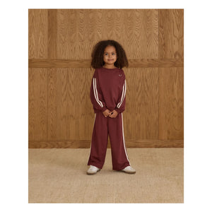 Rylee + Cru - Sweatshirt mit Mini-Paspelierung | Burgund