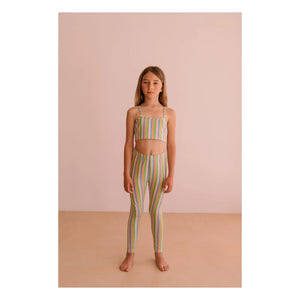 We Are Kids - Nour Striped Organic Cotton Leggings | Light Pink