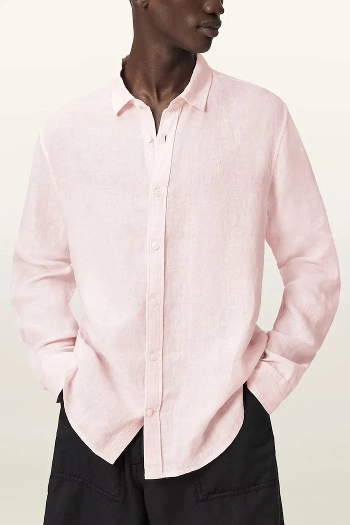 AllSaints erkek keten gömlek LOOM