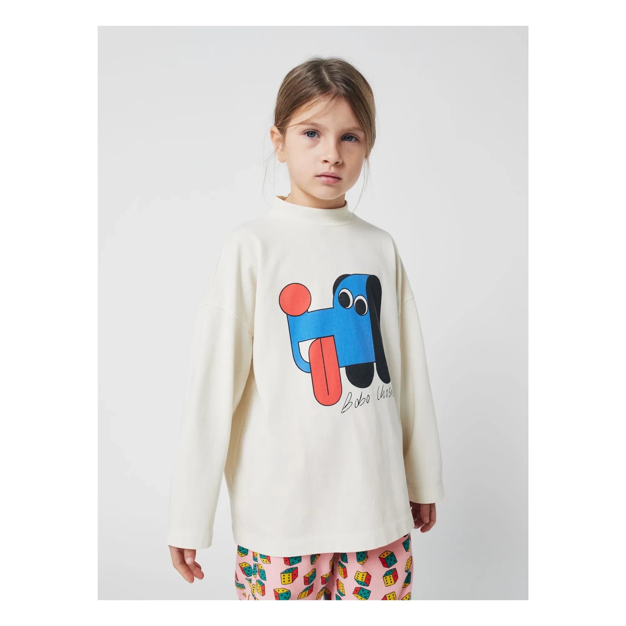 Bobo Choses - T-Shirt mit Hundehalsband aus Bio-Baumwolle | Ecru