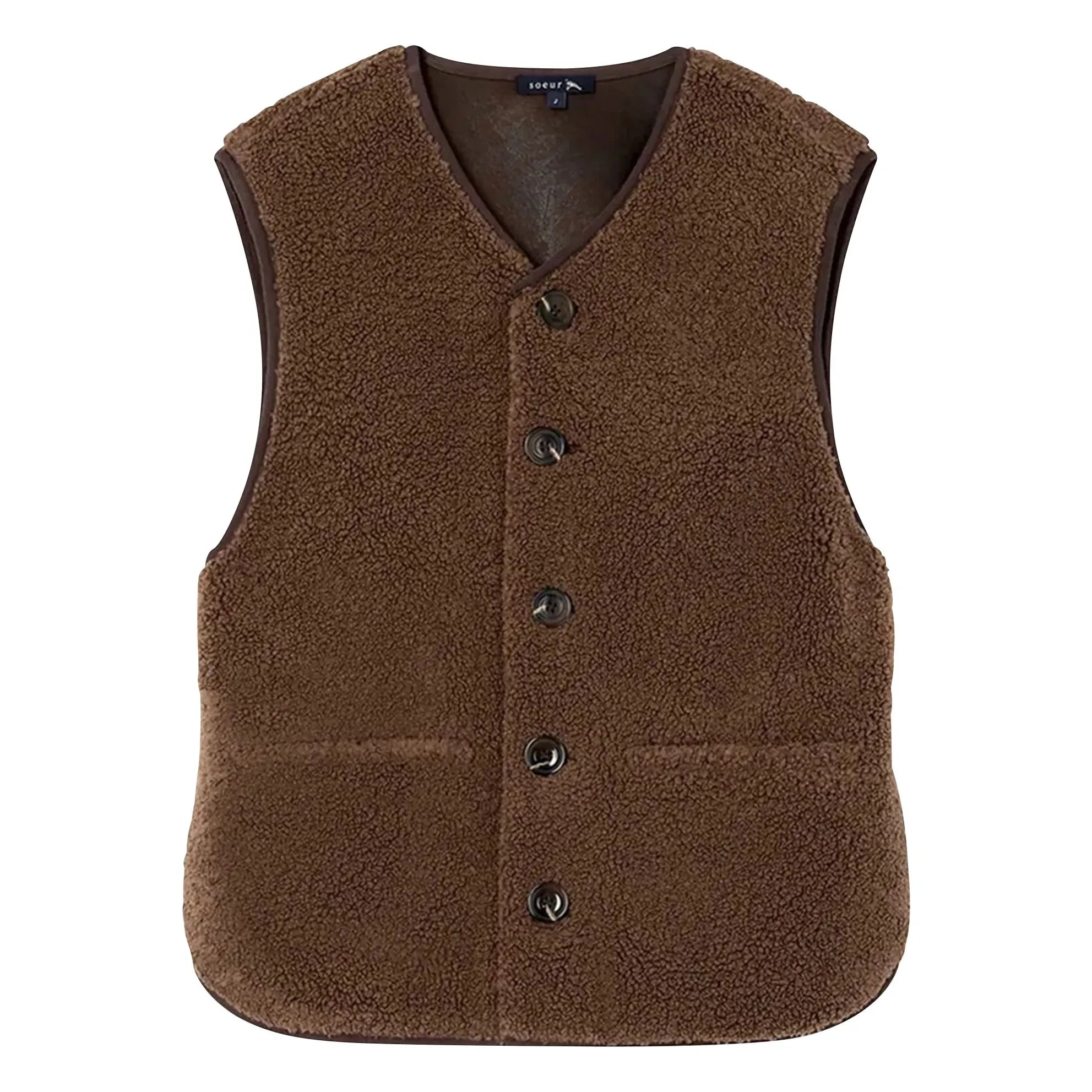 Soeur - Sherpa-Jacke mit Reißverschluss | Braun