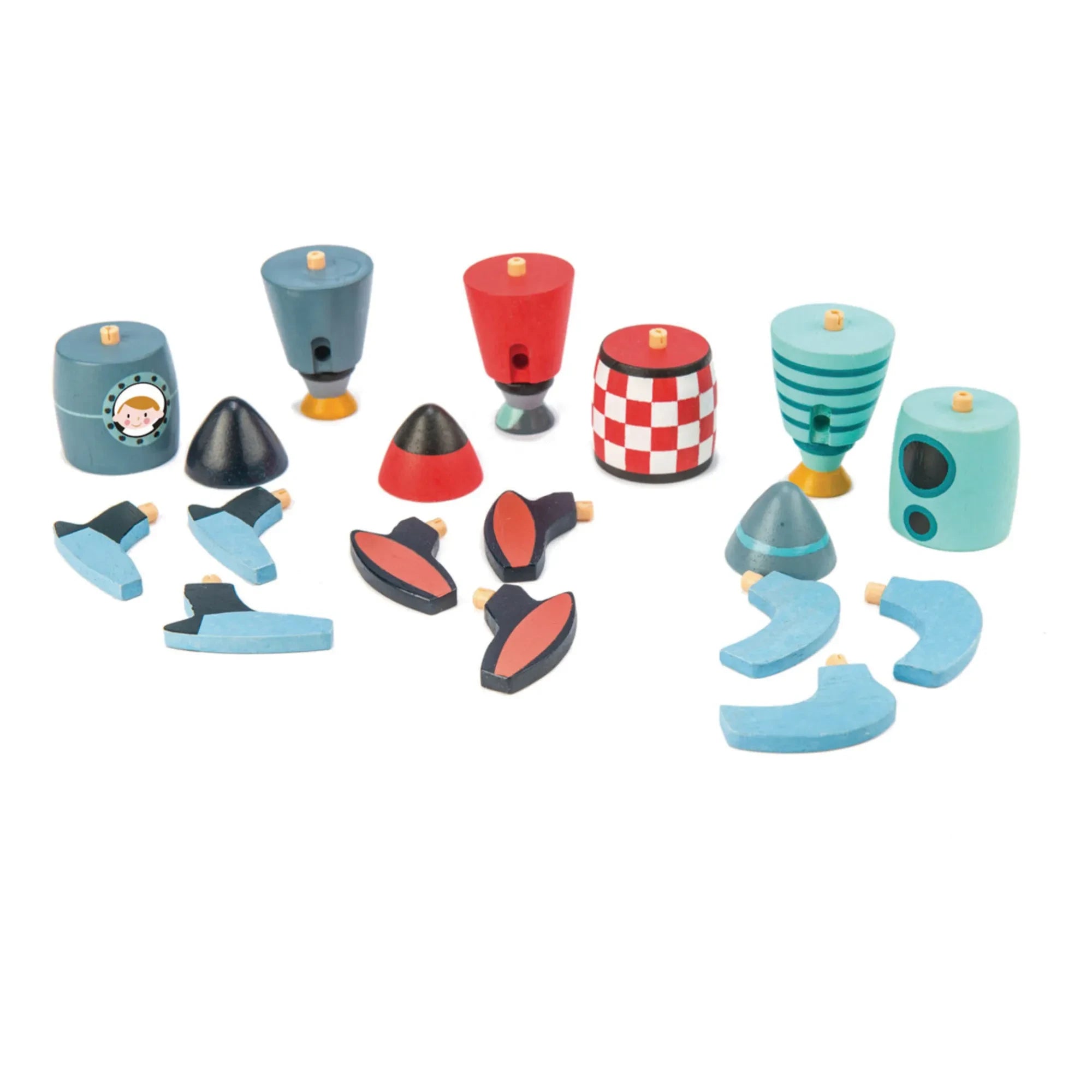Tender Leaf Toys - Rocket İnşaat Oyunu - 3'lü Set