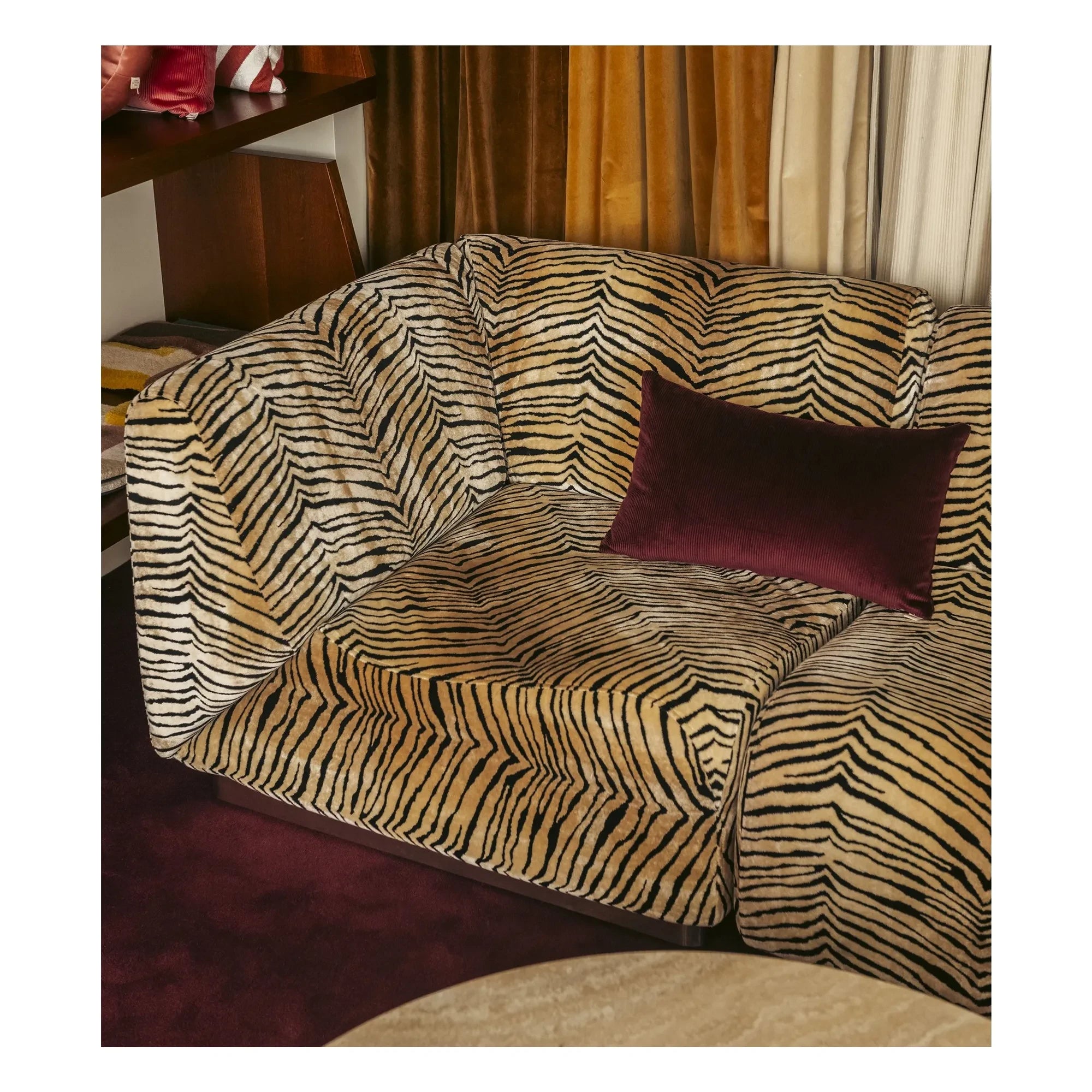 The Socialite Family - Velvet Upholstered Rotondo Corner Module | Tiger