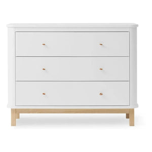 Oliver Furniture - Meşe ahşap 3 çekmeceli şifonyer | Meşe