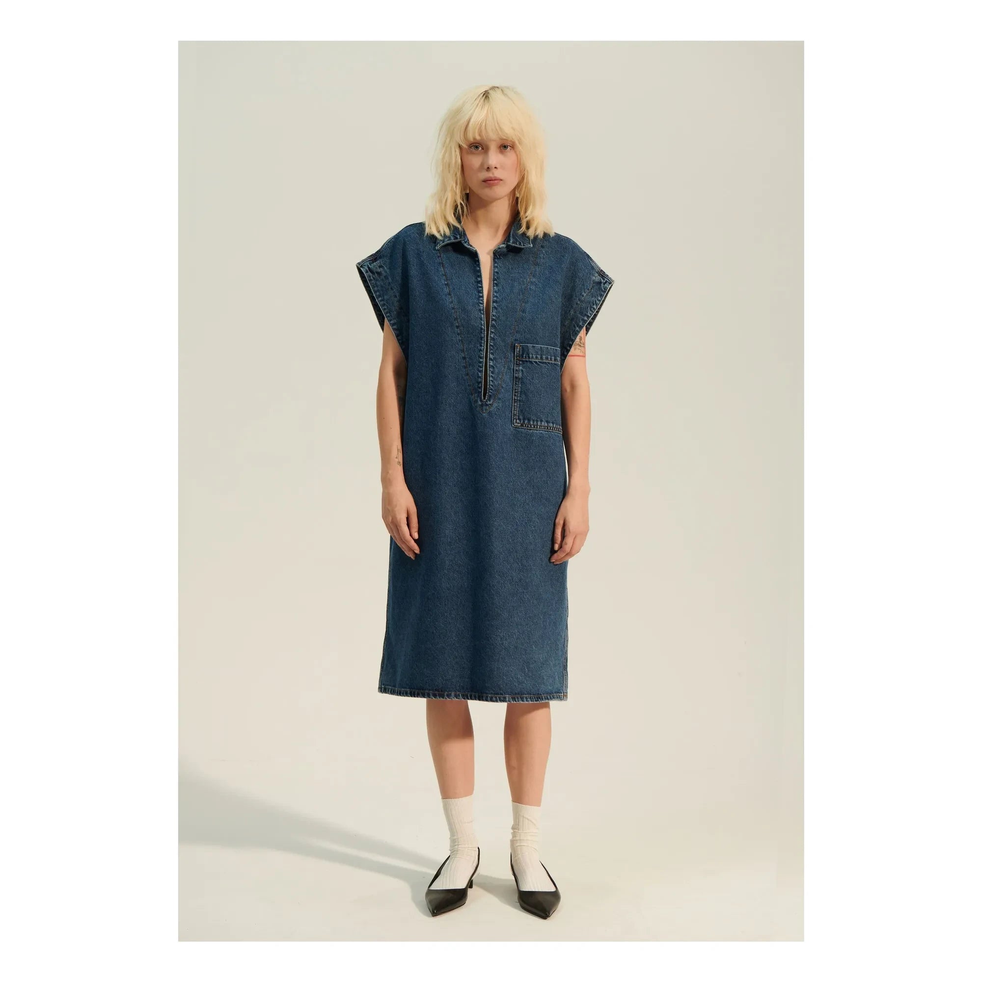 BELLEPIECE - Zafra Jeanskleid | Dunkelblau