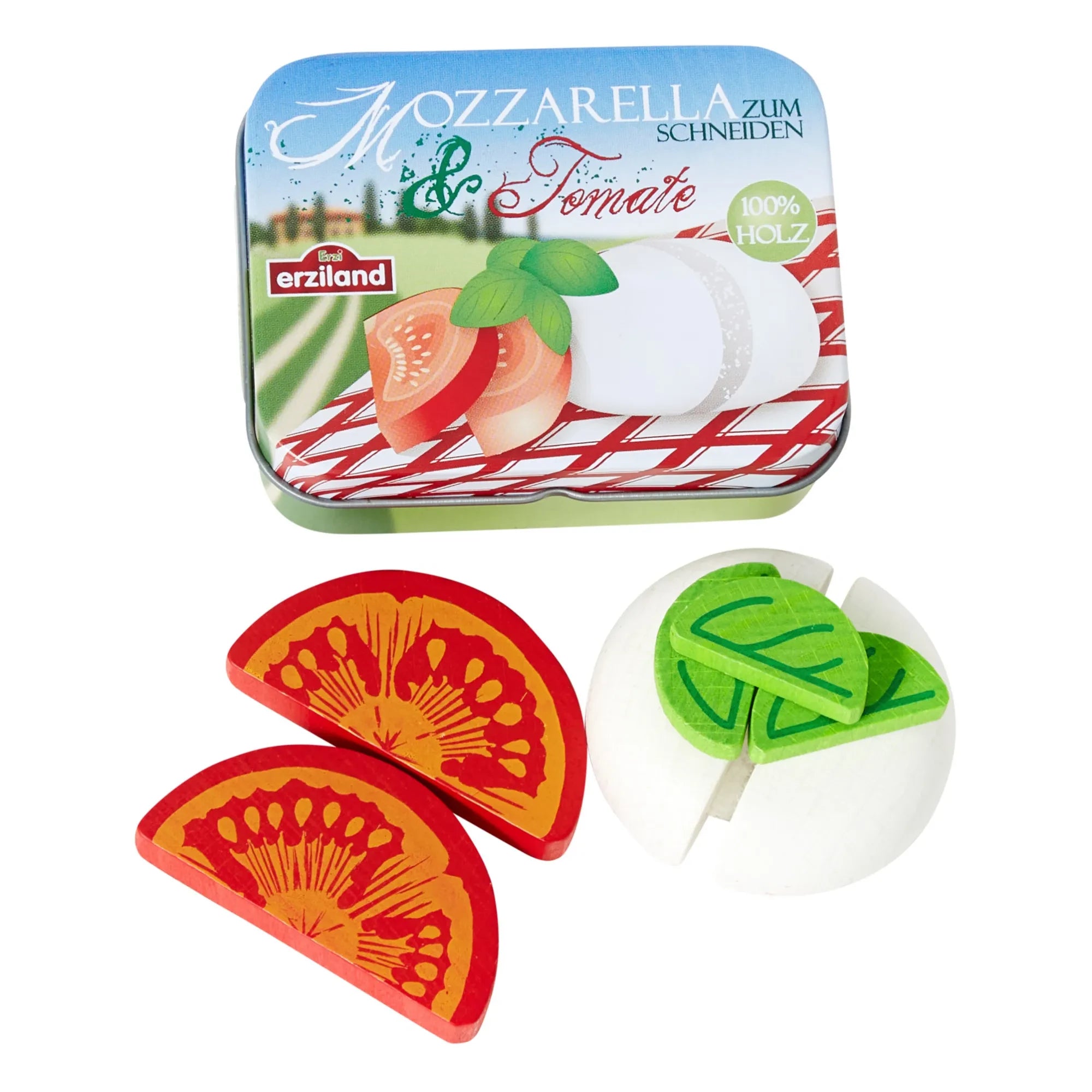 Erzi - Dose mit Caprese-Salat mit Deckel - 7-teilig