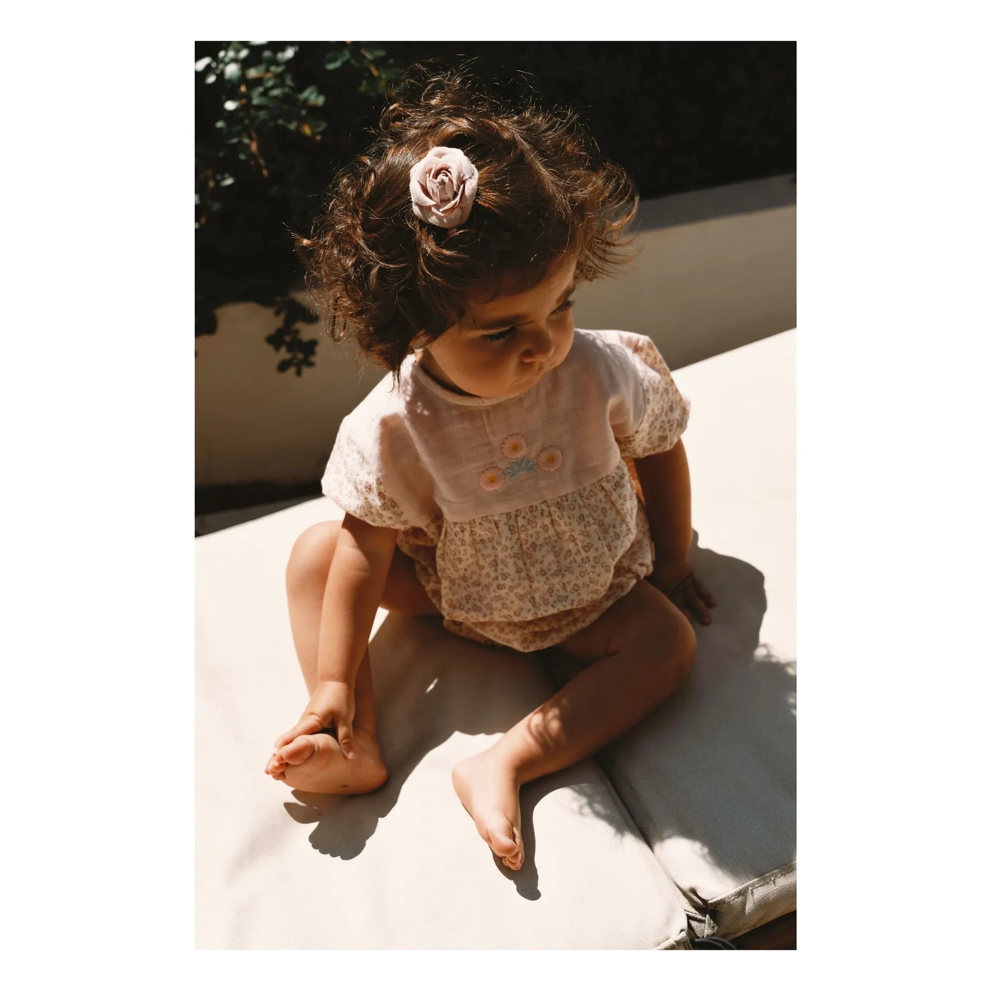 Lilinoa - Jules Liberty işlemeli pamuk gazlı tulum | Ecru
