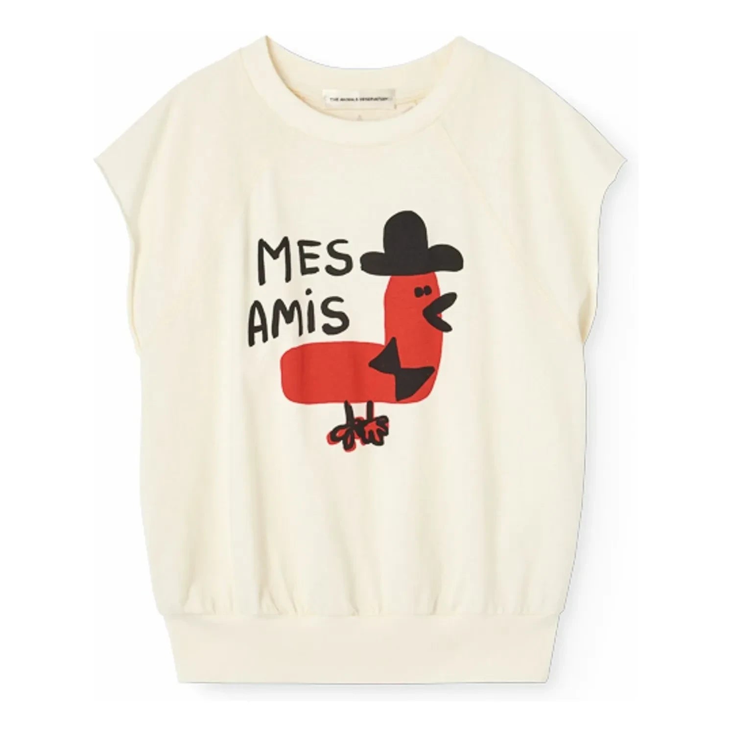 The Animals Observatory - Top Squab Mes Amis Organik Pamuk | Beyaz