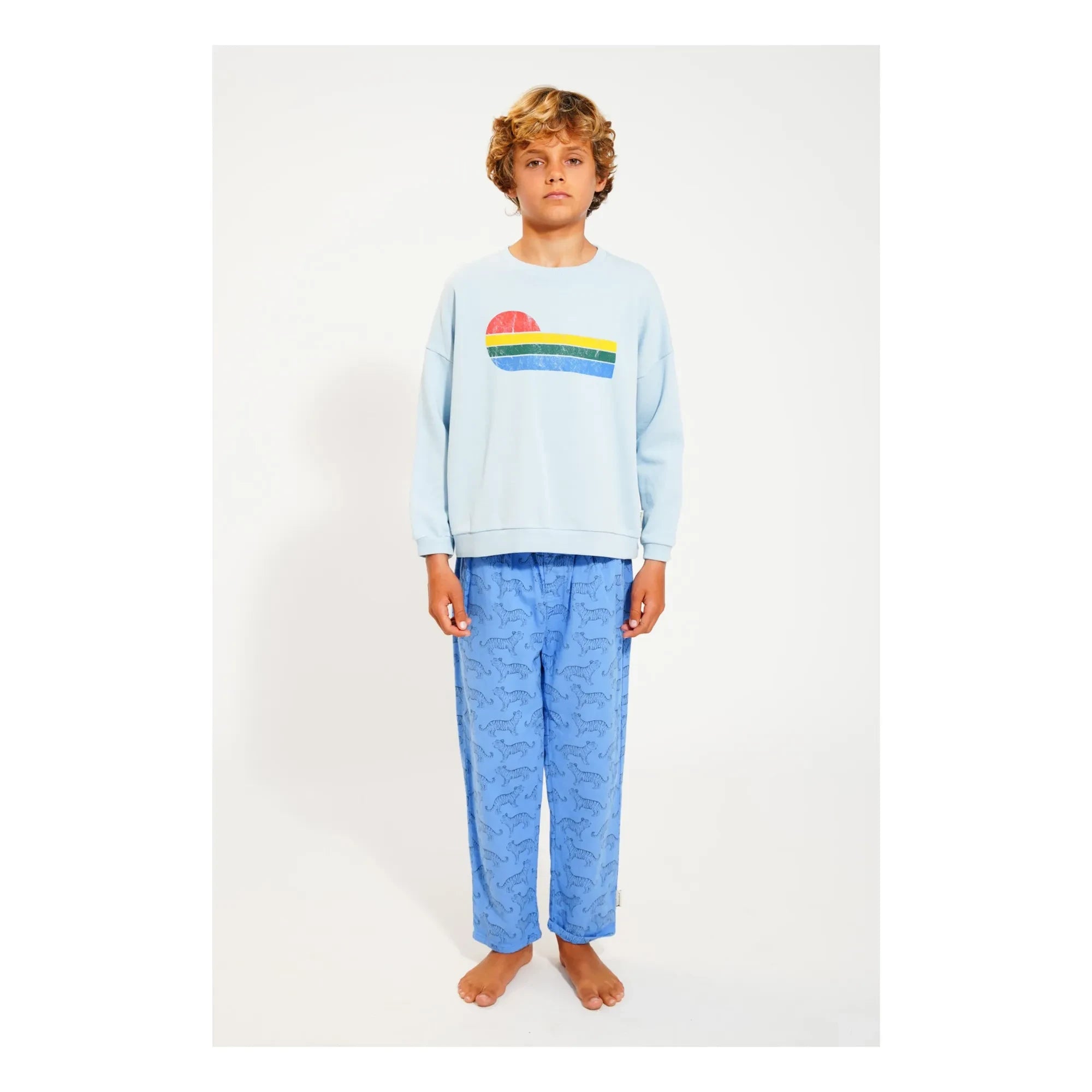 Piupiuchick - Eighties organik pamuklu sweatshirt | Açık Mavi