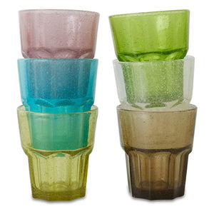 HKliving - Mineral Glasses - Set of 6 | Multicolor