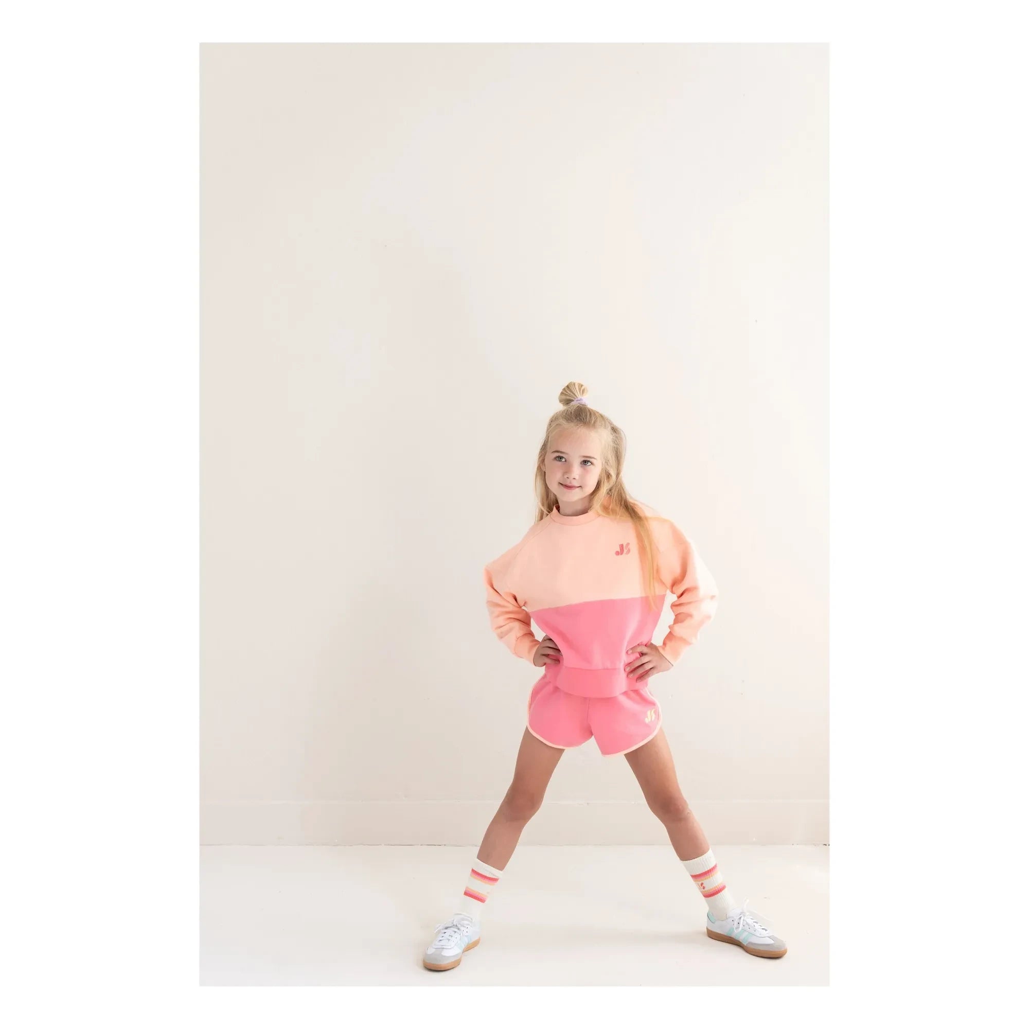 Jenest – Sweatshirt aus Bio-Baumwolle mit Farbblock | Pink