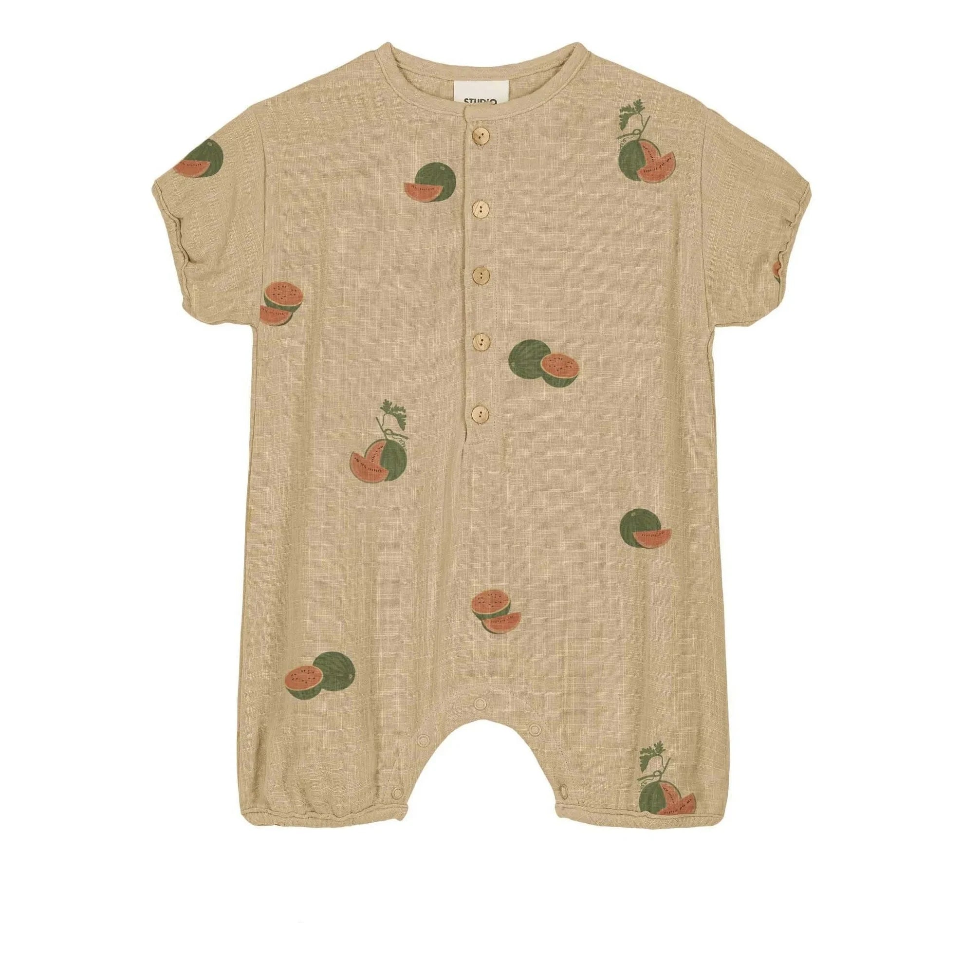 Studio Bohème - Bebecito Kombishort Wassermelone Bio-Baumwolle | Salbei