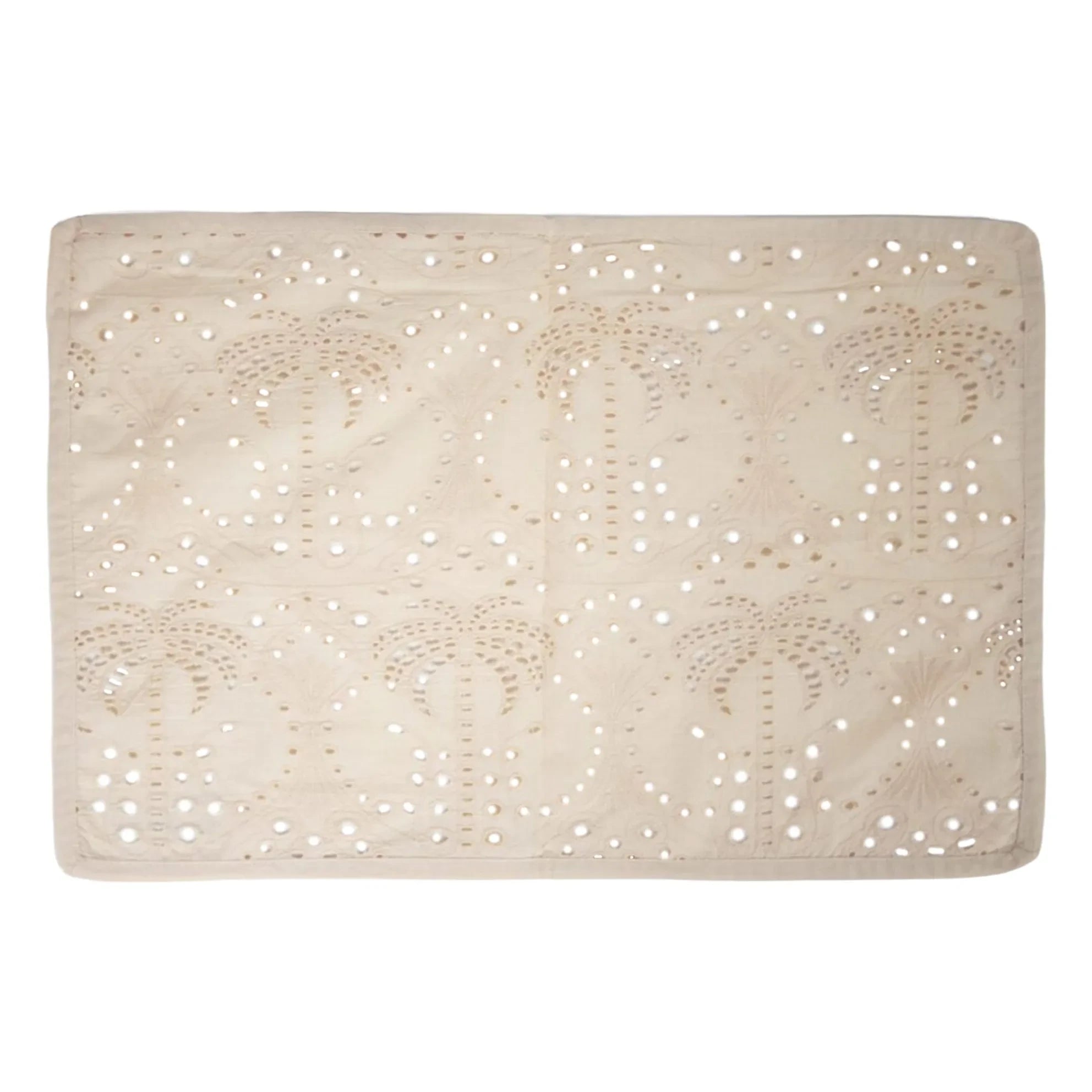 Olsson & Jensen - Brisa Palm Embroidered Service Placemats | Ecru