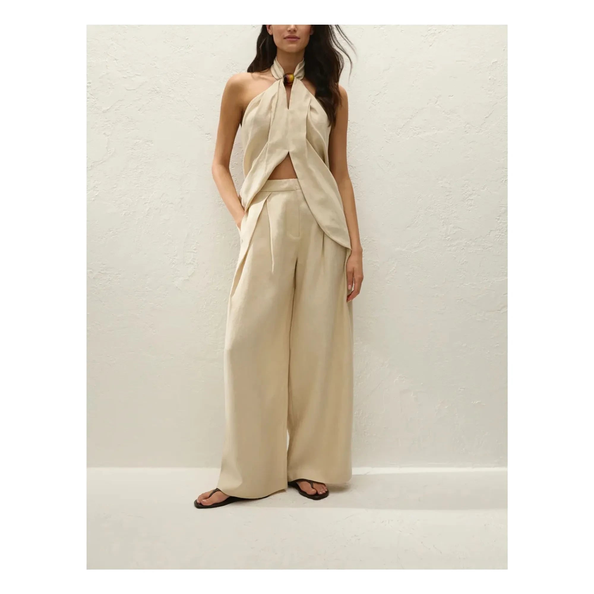 Faithfull the Brand - Biba Linen Top | Panna Cotta