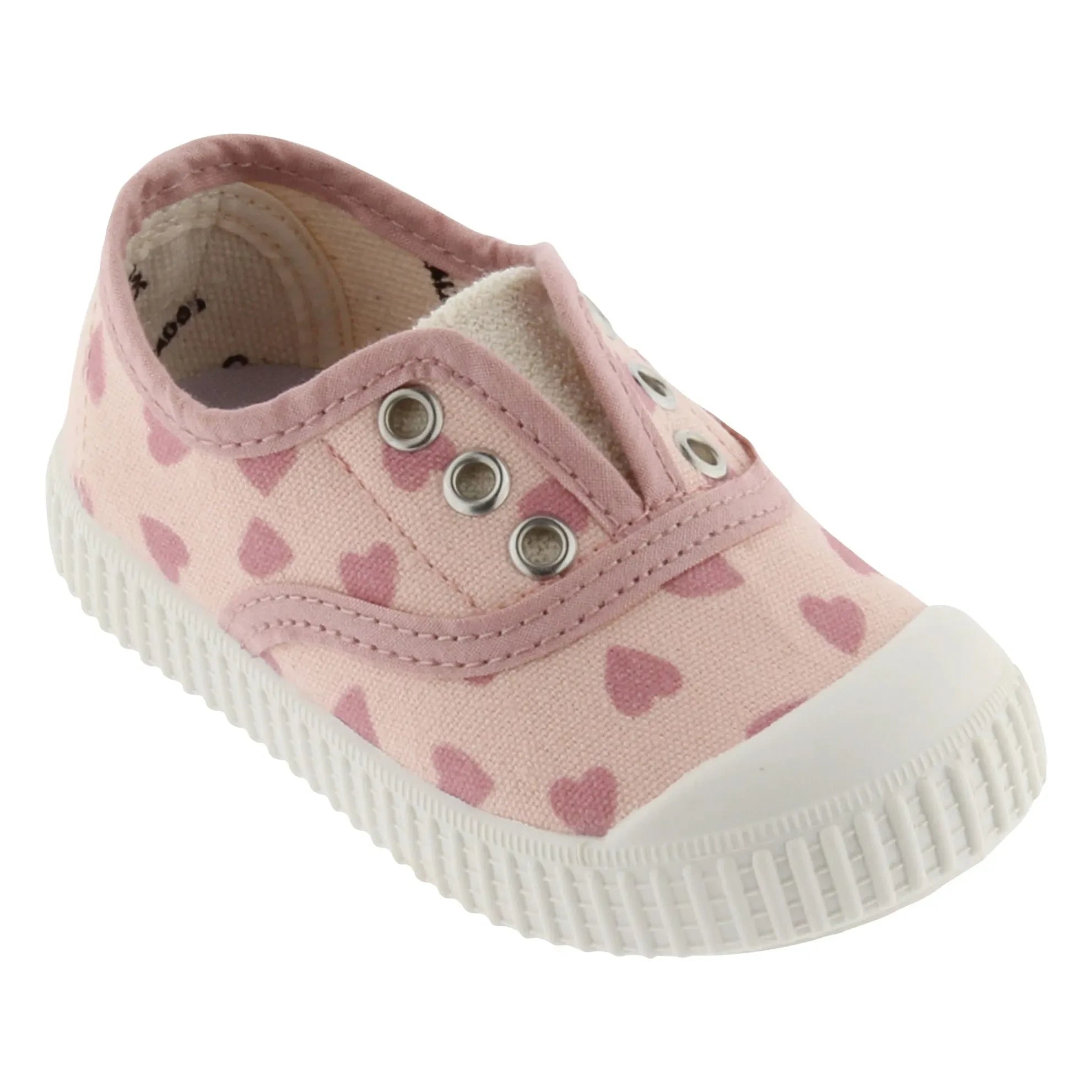 Victoria - Elastico Lona Hearts Sneakers | Dust Pink