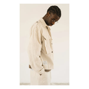 Wooden Store - Militär-Overshirt | Creme