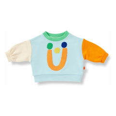 Halcyon Nights - Farbblock-Sweatshirt | Hellblau