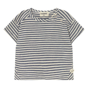 Cozmo - Alan Striped Baby T-Shirt | Navy Blue