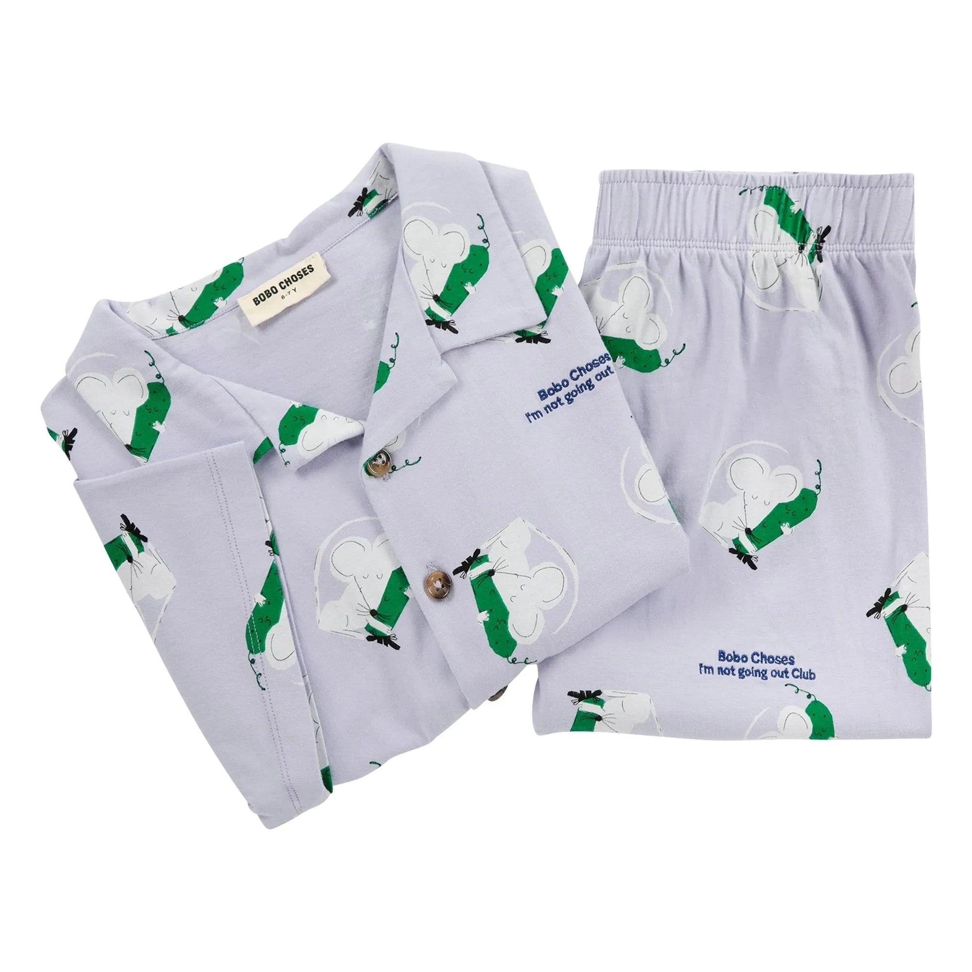 Bobo Choses - Organic Cotton Mouse T-Shirt and Shorts Set | Purple