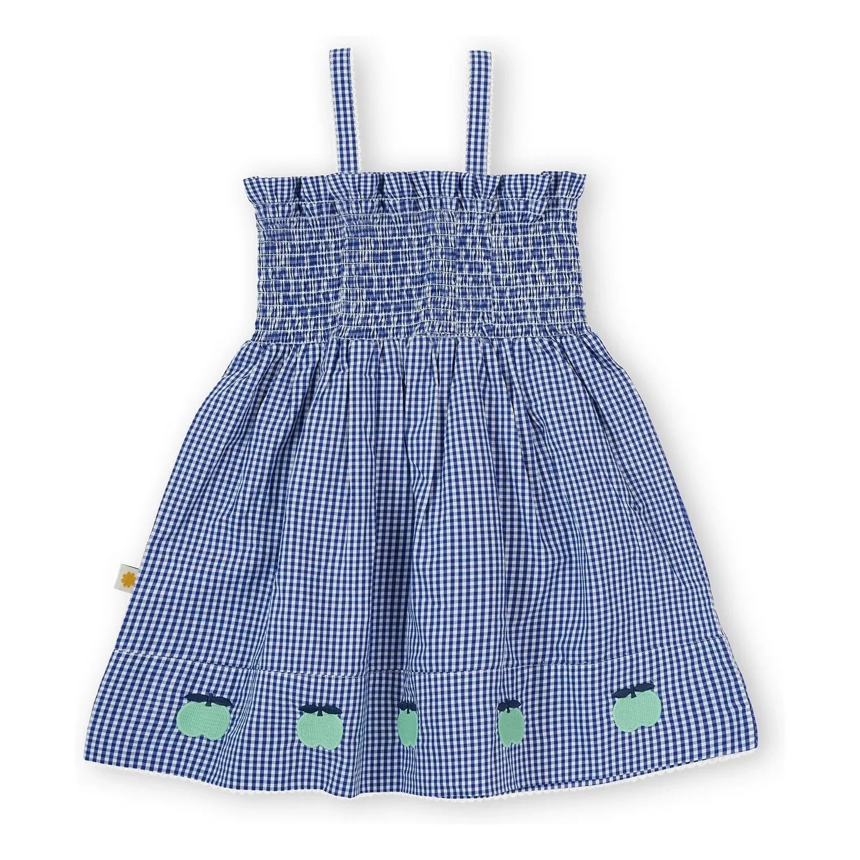 Goldie + Ace - Gingham Gerafftes Kleid | Blau