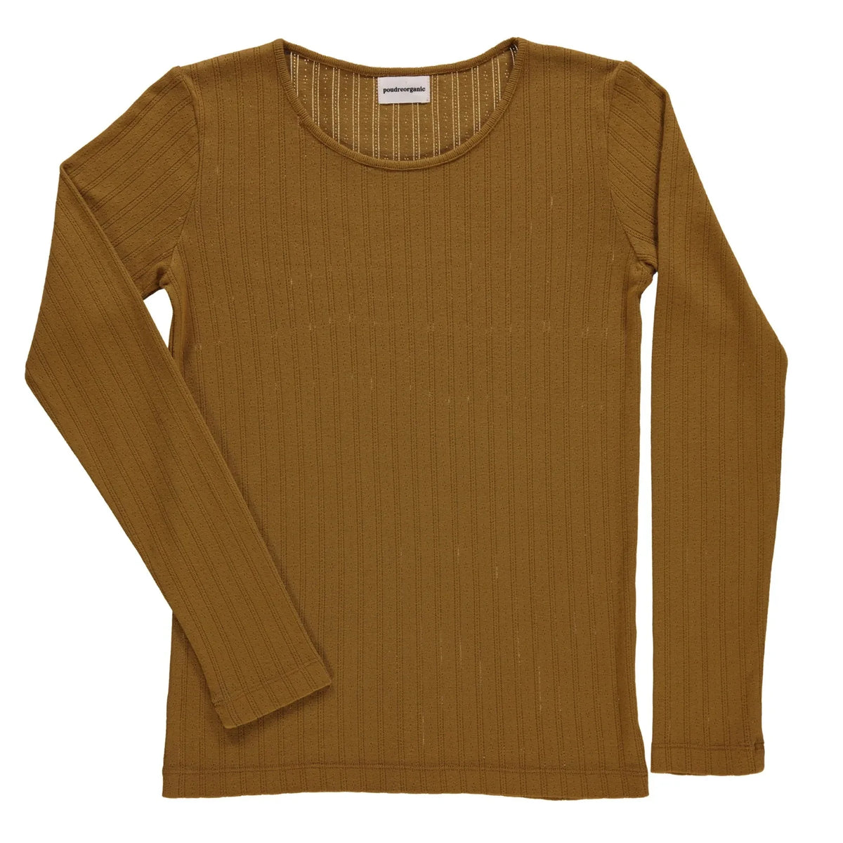 Poudre Organic - Eglantine Pointelle T-shirt | Earth Brown