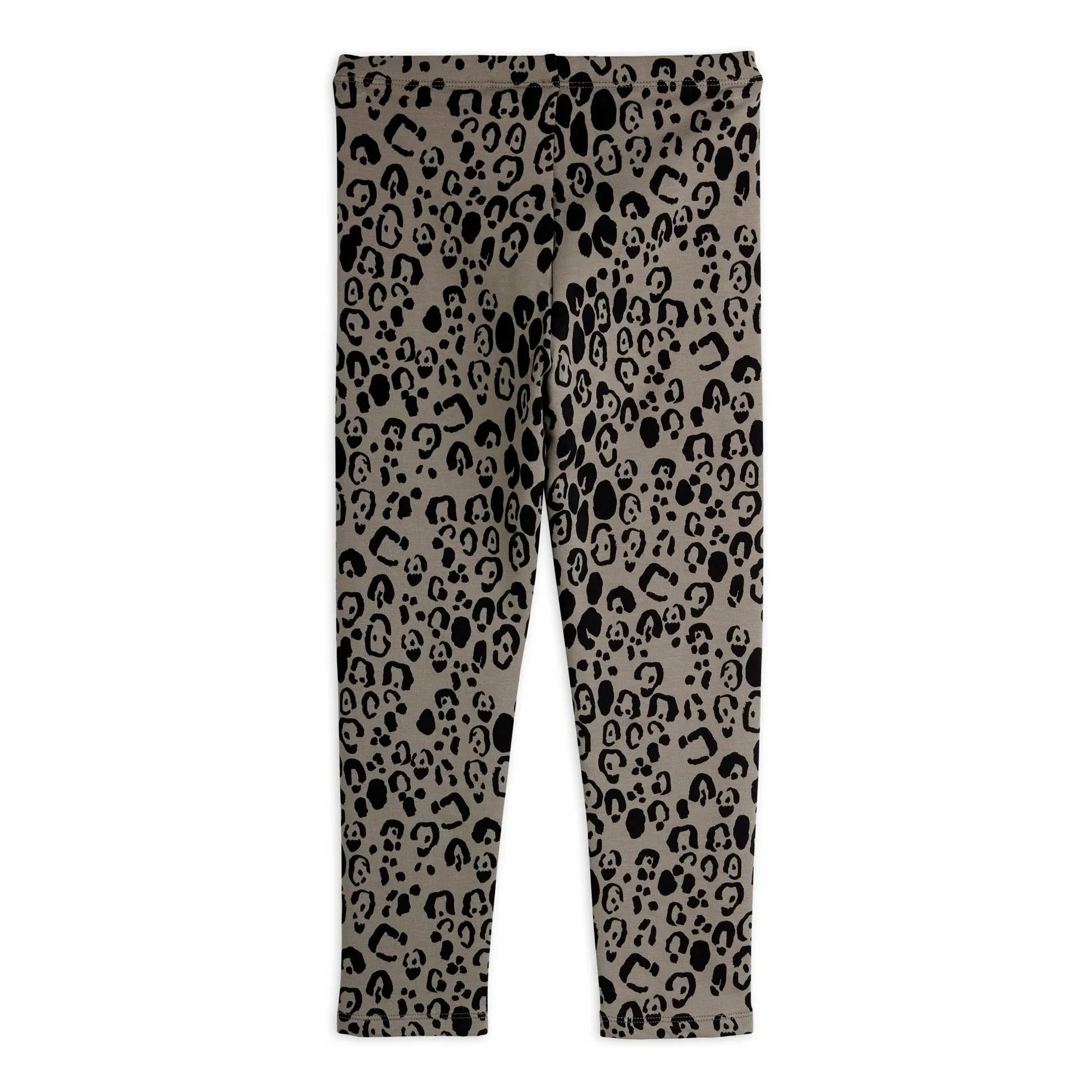 Mini Rodini – Leggings aus Bio-Baumwolle mit Leopardenmuster | Grau