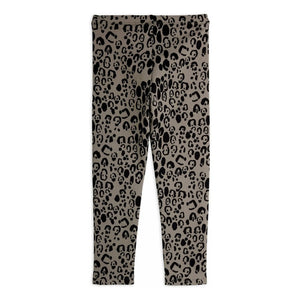 Mini Rodini – Leggings aus Bio-Baumwolle mit Leopardenmuster | Grau