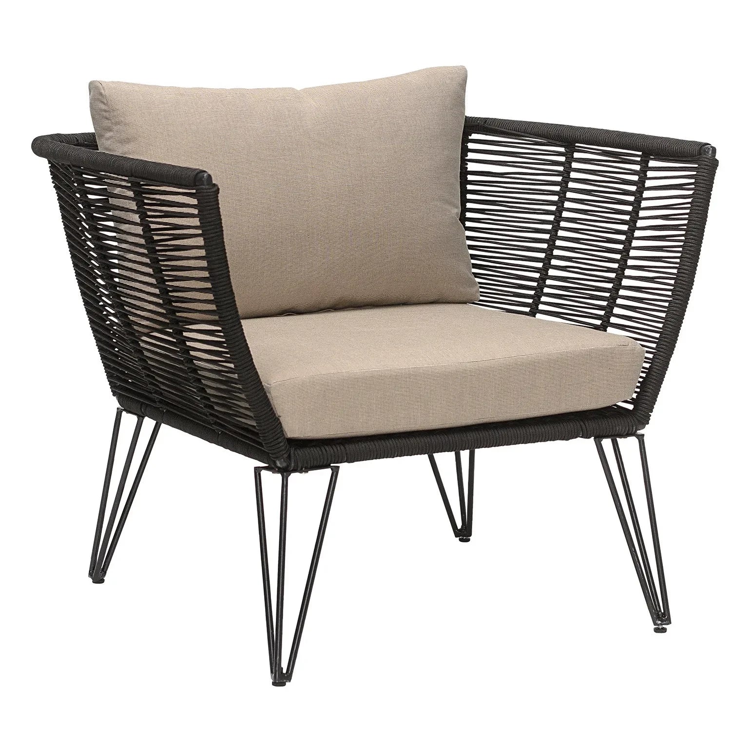Bloomingville - Mundo Outdoor Lounge Sessel | Schwarz
