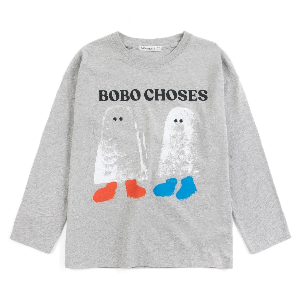 Bobo Choses - Bobo Choses Ghost T-Shirt aus Bio-Baumwolle | Grau Meliert